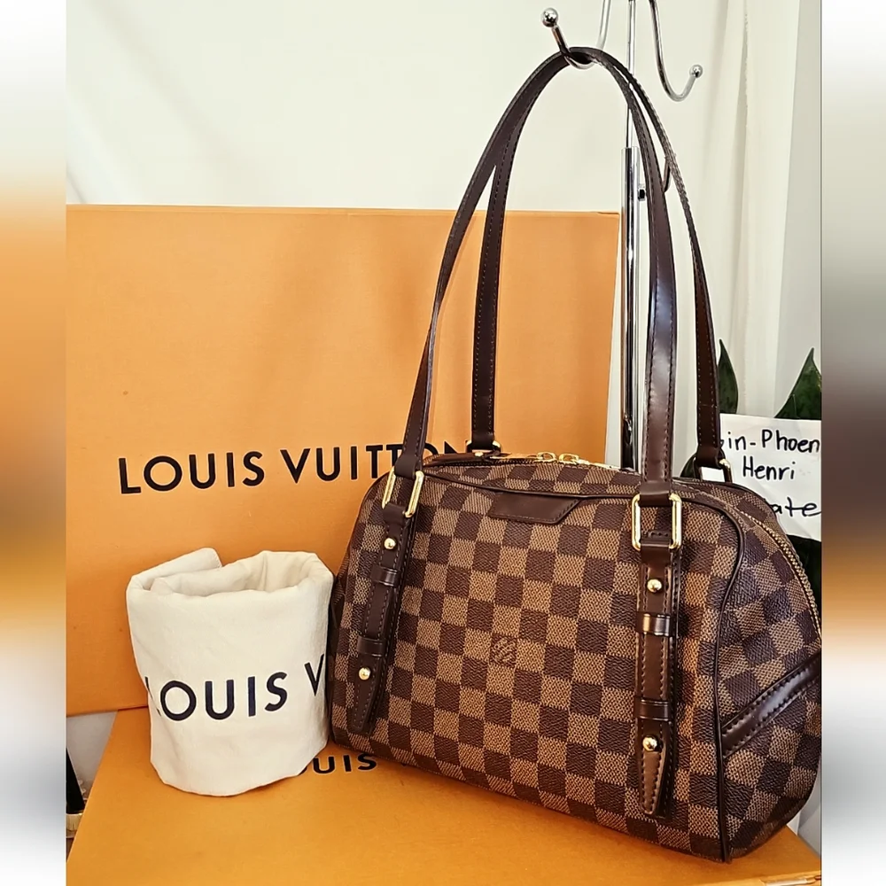 Complete Set "Giftable" Louis Vuitton Shoulder Bag Damier Ebene - Picture 5 of 16